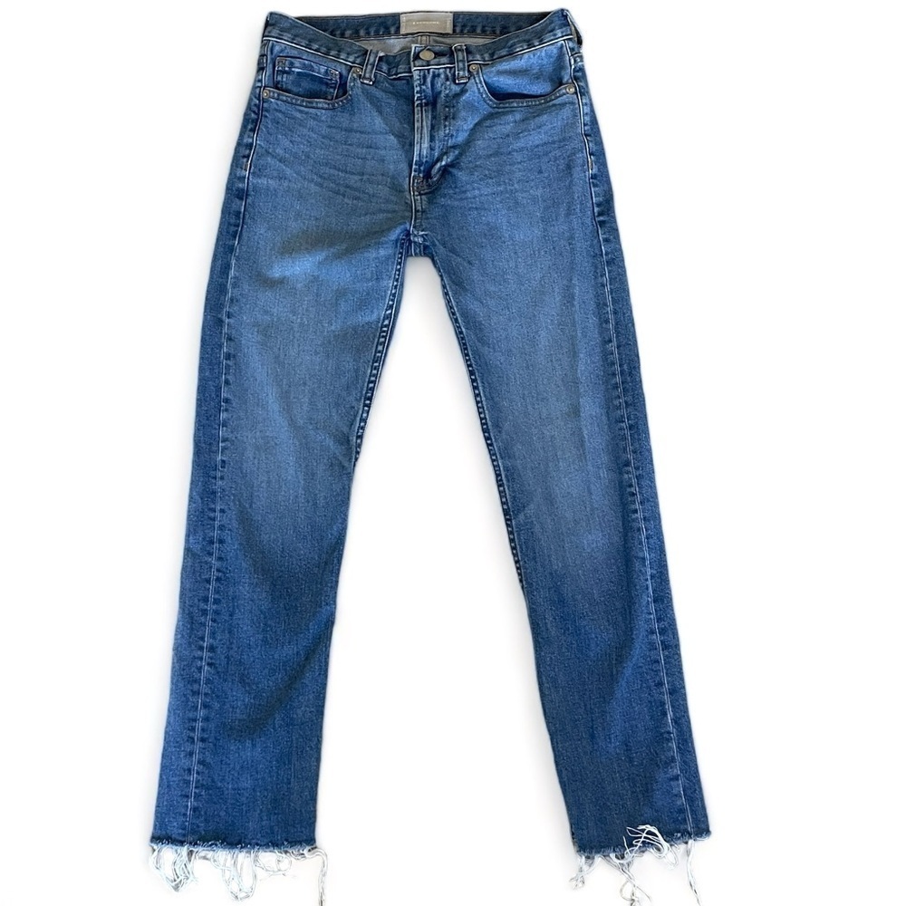 EVERLANE Denim Jeans Straight Leg Frayed size‎ 25 Woman’s spring summer casual